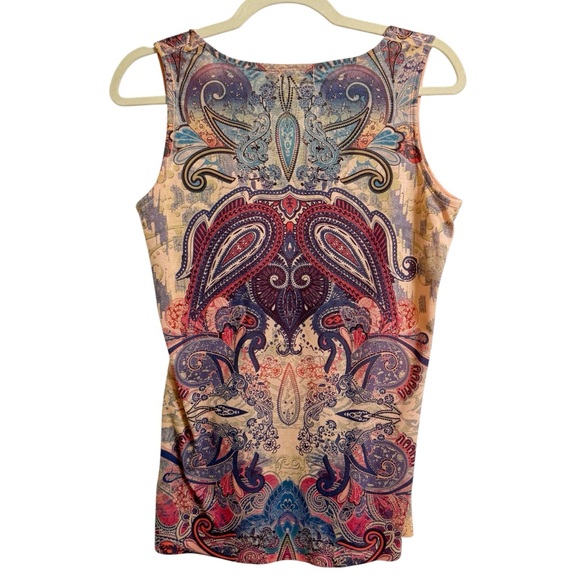 Bohemian Grunge Paisley Tank Top APT.9 Festival Indie Size Medium - Picture 2 of 7